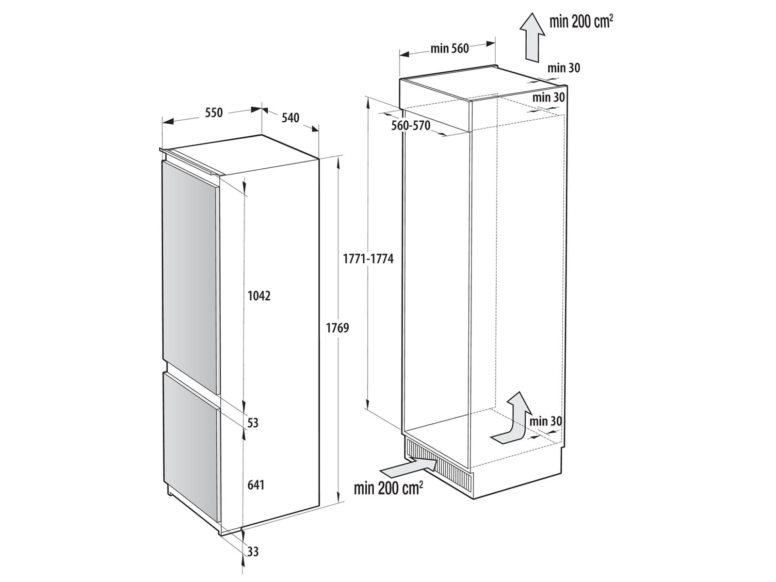 Gorenje RKI517D61 lodówko-zamrażarka do zabudowy