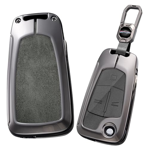 Coque de clé Opel Mokka Corsa Astra étui alliage de zinc cuir TPU protection 2 boutons