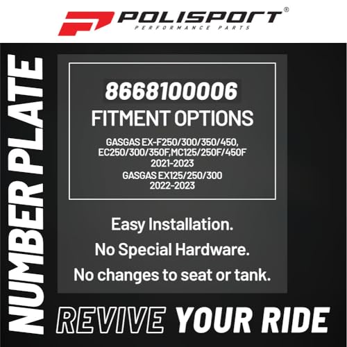 Plaque avant durable Polisport 8668100006 en plastique brillant résistant