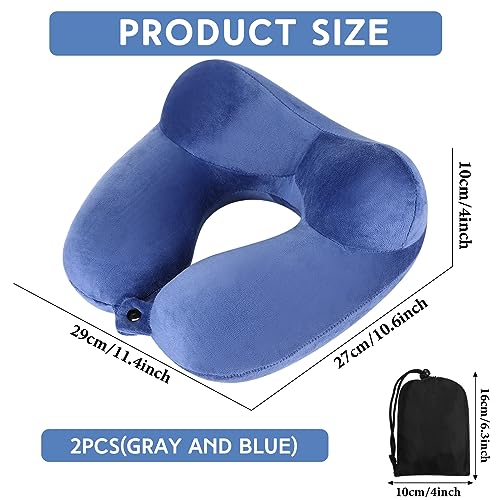Sintuff-2-Pack-Inflatable-Travel-Neck-Pillow-Airplane-GrayBlue