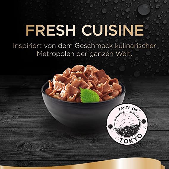 Sheba Fresh Cuisine Taste of Tokyo - Hochwertiges Katzen Nassfutter - Thunfisch und Lachs (MSC) - Im praktischen Protionsbeutel - 12 x(6 x 50g)
