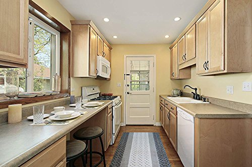 Custom Size Hallway Runner Rug Grey Color 31 Inch Wide Select Your Length Non-Slip (Skid Resistance) Rubber Backing 9 Feet X 31 Inch #TOP3