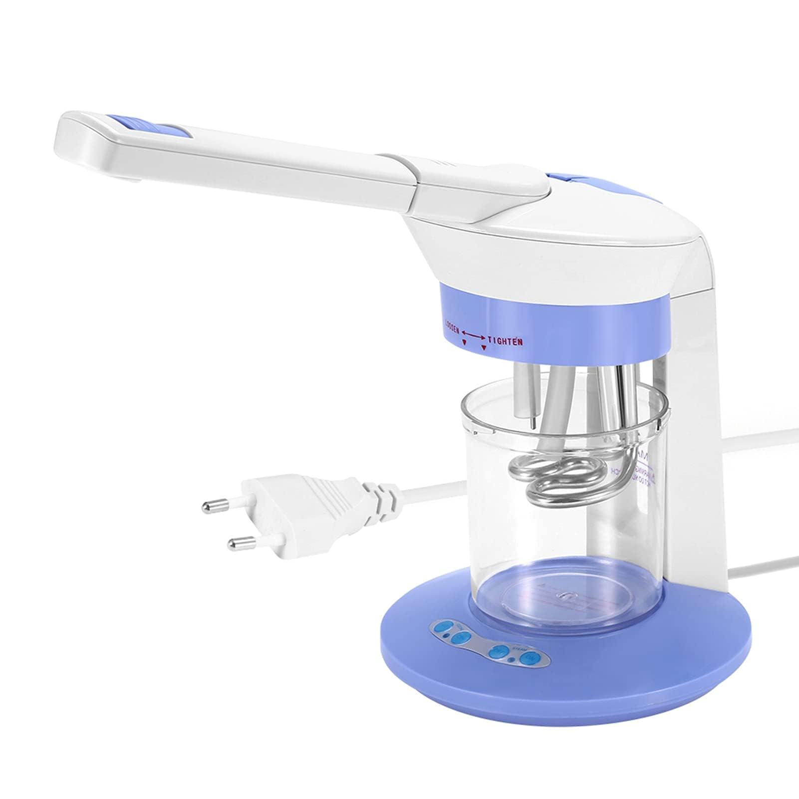 Vaporizador Facial de Ozono 2 en 1, Vaporizador Facial de Spa con Sparyer de Iones para una Limpieza Profunda y Sauna Facial para el Cuidado de la Piel para el Hogar o en el Salón (Enchufe UE 220V)