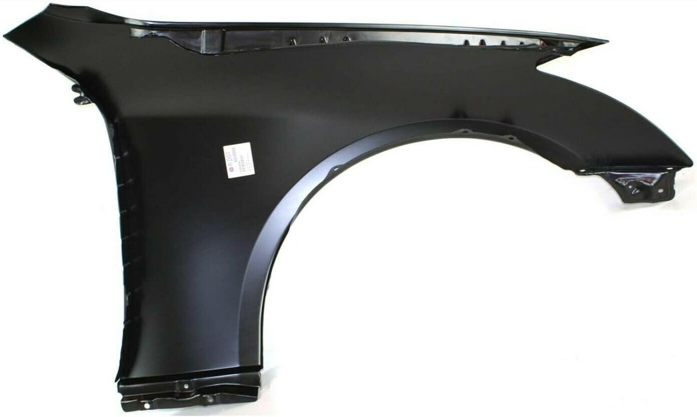 Set of 2 Front Left Wheel Liner + Left Quarter Panel Plastic Primed Steel with Mudguard Provision Without Holes for Infiniti for G35 Base 2003-2007