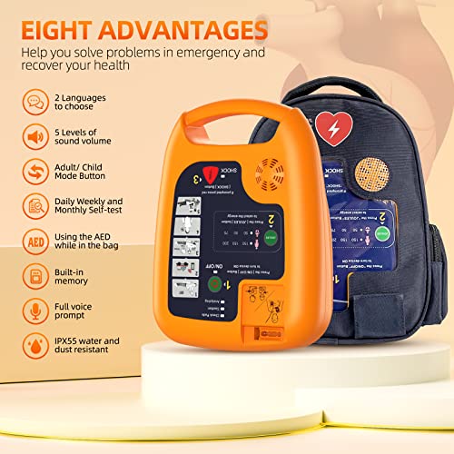 AED Automatic External Defibrillator Portable Emergency Device Suitable for Home Use in Gyms, Subways, and Companies - Image 3