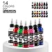 Tattoo Ink Set - Tattoo Pigment Set 14 Colors Permanent Tattoo Ink 30ml/ Bottle Professional Tattoo Supplies Used for 3D Makeup Beauty Skin Body Care