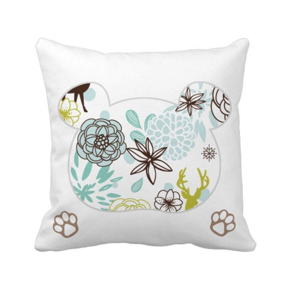 Housse de coussin cerf carrée pour décoration de salon et de canapé
