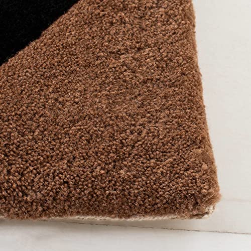 Image of Leaf & Flora Pattern Woolen Carpet for Living Room Bedroom and Hall Size 6 x 8 Feet Color Multi