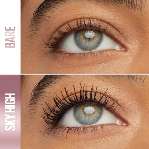11 Best Mascara for Short and Thin Lashes After 50 3 Maybelline Lash Sensational Sky High Waterproof Mascara Makeup, Volumizing, Lengthening, Defining, Curling, Multiplying, Buildable Formula, Brownish Black, 1 Count