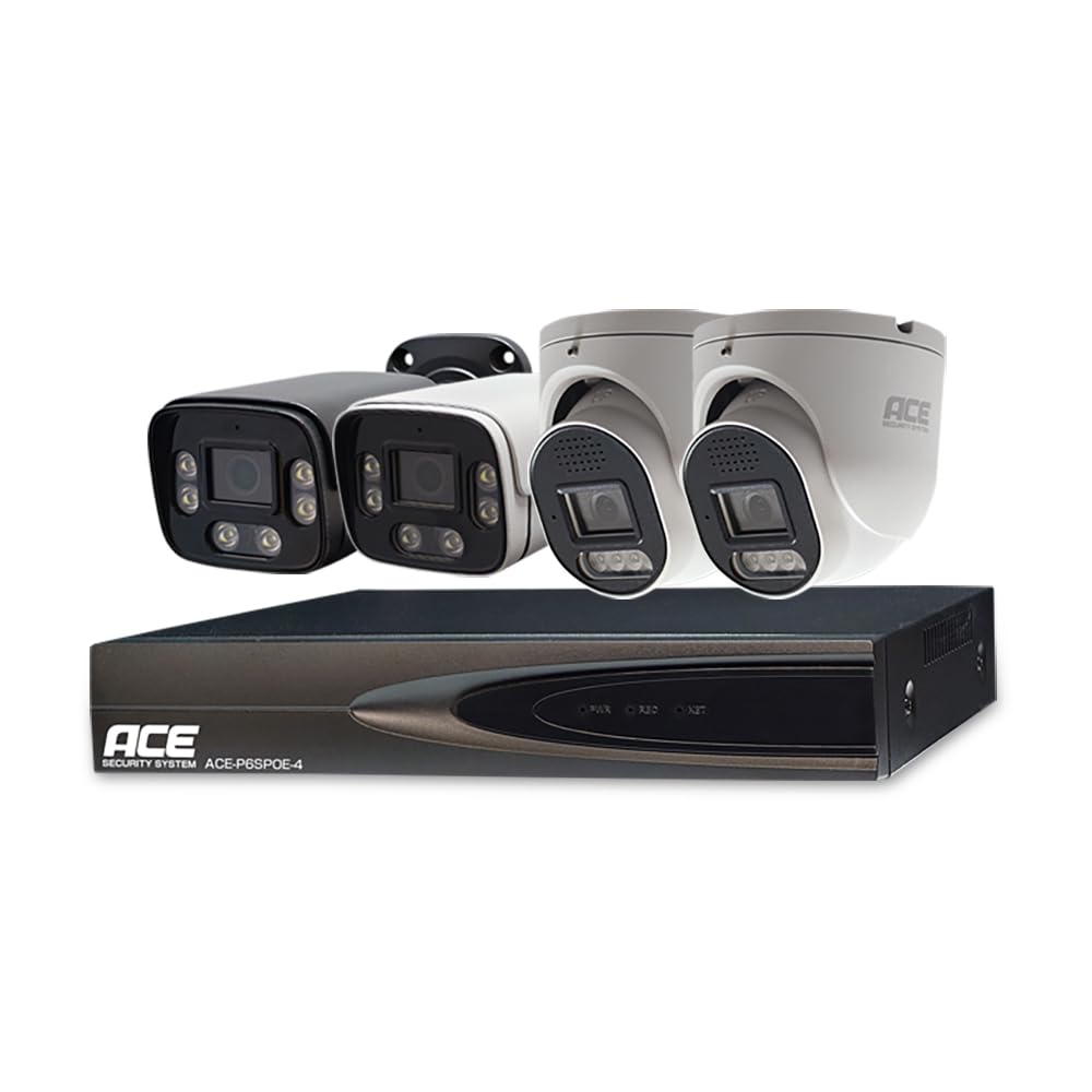 Amazon.co.jp: ACE SECURITY SYSTEM 防犯カメラ PoE800万画素 4K 録画