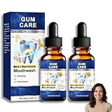 2PCS Bee Venom Drops Mouthwash for Gum Disease, Alcohol Free Mouthwash Dental Care Drops, Gum Care Rinse for Teeth & Fresh Breath, Daily Oral Care, 2 x 50ml