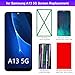 for Samsung Galaxy A13 5G LCD Screen Replacement with Ear Speaker Vibration Motor Module Side Volume Button with Frame A136 Touch Display Digitizer Assembly Repair Kits 6.5 inch