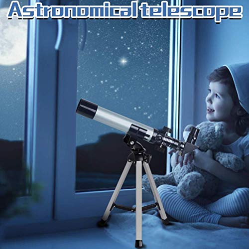 Telescopio astronómico para principiantes con trípode ajustable miniatura 6