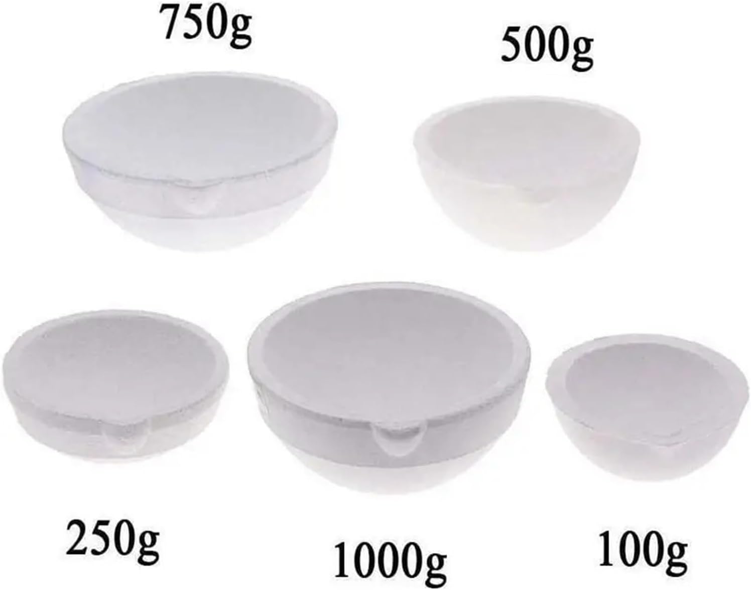 100g-2500g Quartz Bowl Crucible High Temperature Furnace Melting Casting Refining Silver Jewelry Tools