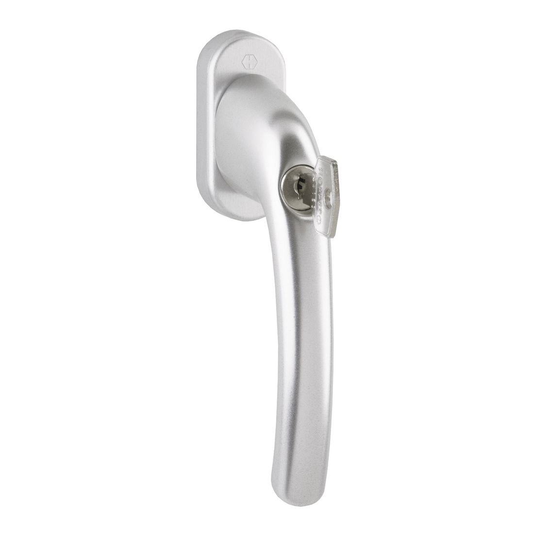 Maniglia Per Finestra Hoppe Serie Tokio Dk Alluminio Argento Con Cilindro