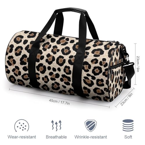 Womens Sports Gym Tote Bag Waterproof Weekender Overnight Handbag Cheetah Leopard Print Duffel Bag for Yoga Sport Travel2