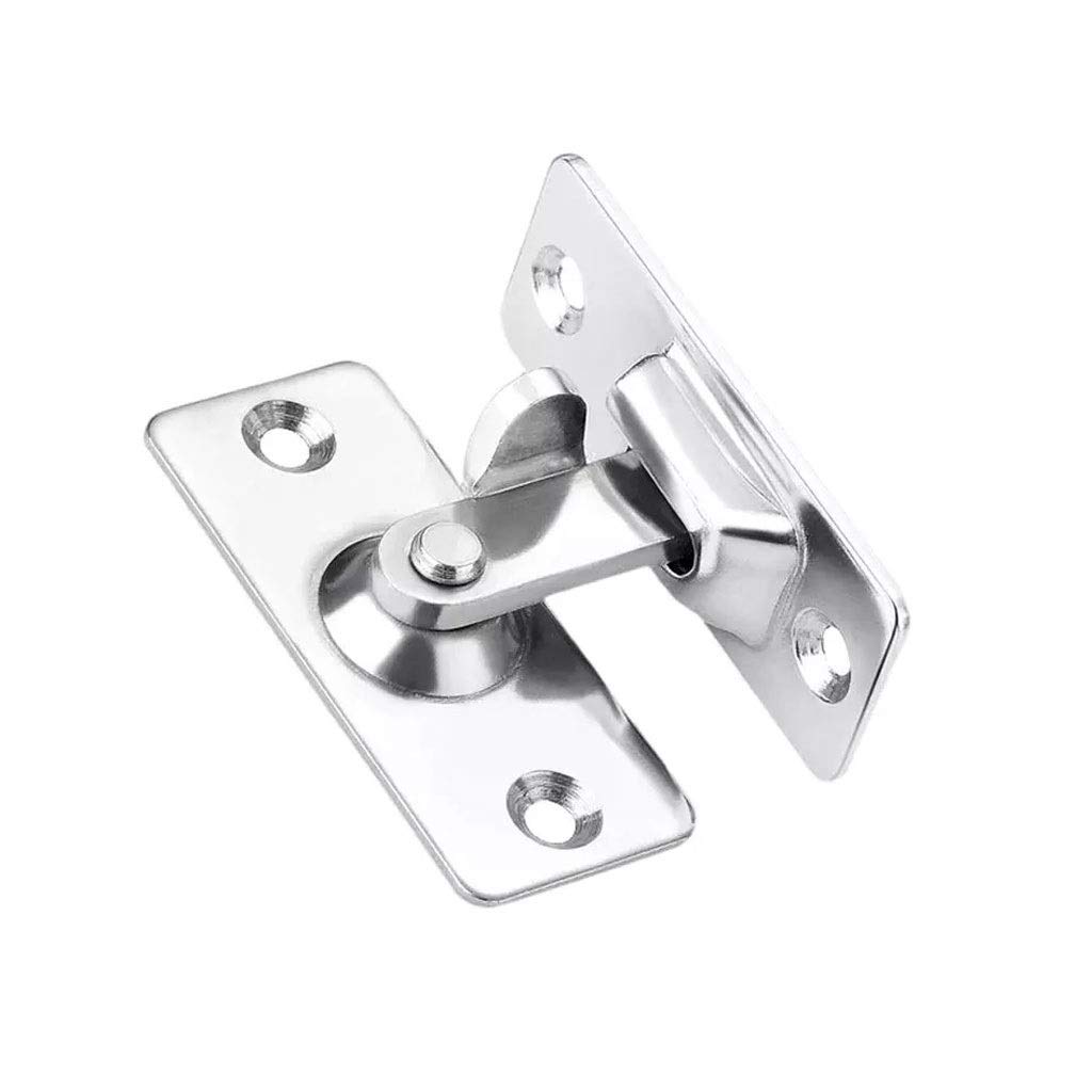 NVSFZGIYG 90 Degree Solid Door Latch Bolt 304 Stainless Steel Lock Sliding Right Angle Buckle