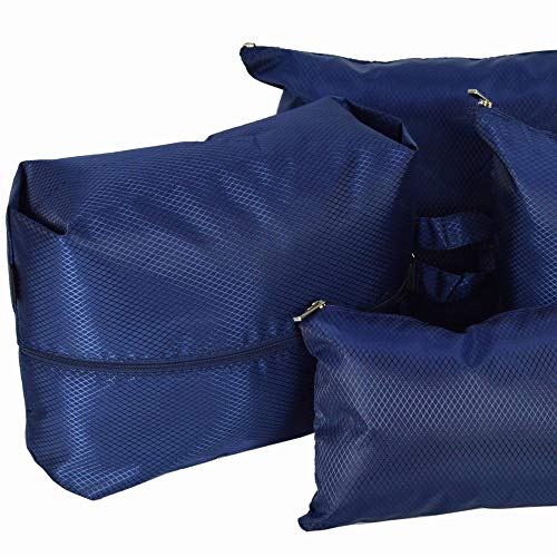 Organizador de Mala Viagem Necessaire Kit 7 Peças Azul Marinho CBRN113661