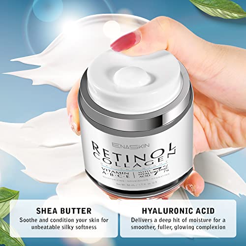 Enaskin Retinol Cream For Face Night And Day, Skin Cream With Retinol Collagen Face Cream, Vitamin C Moisturizer, Retinol Moisturizer For Face Sensitive Skin #TOP2