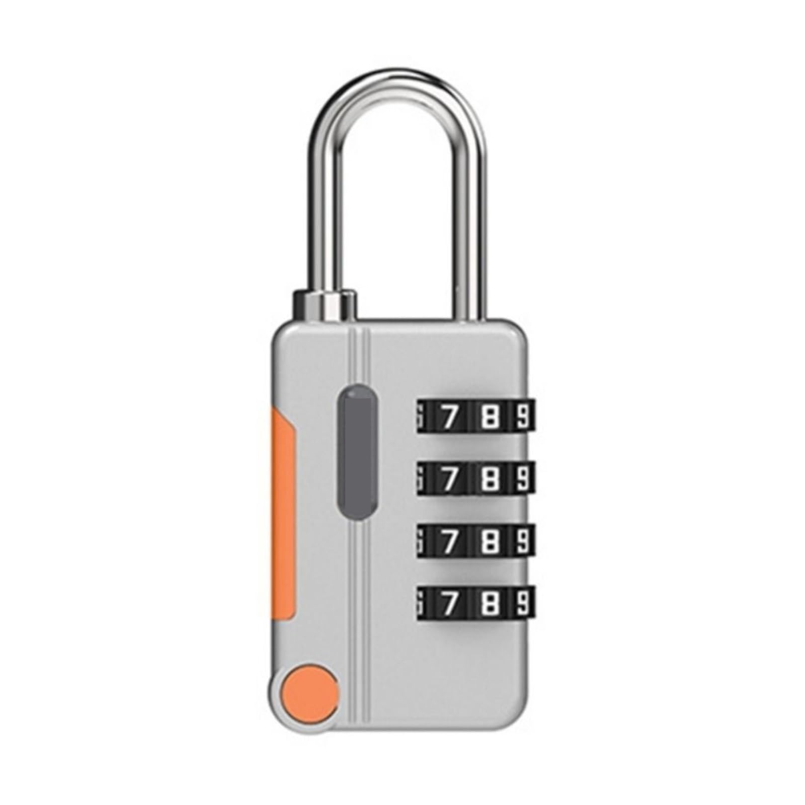 Rrypbovg A Grey Lock Luggage 4 Digit Combination Lock Safely Code Lock Travel Luggage Suitcase Lockers Zinc Alloy Padlock(A Grey)