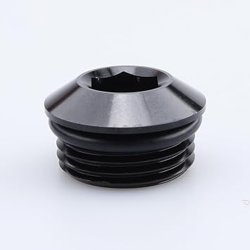 AC PERFORMANCE -6 ORB Hex Head Socket Plug Fitting Aluminum Black