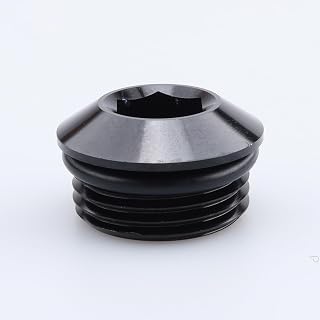 AC PERFORMANCE Black Aluminum -6 AN Male Hex Head Socket ORB Port Plug With 6 AN AN6 O Ring