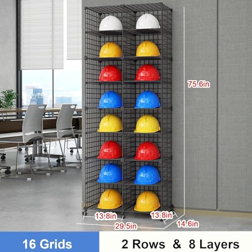 Caja de almacenamiento para cascos en obras de construcción y talleres activos 2
