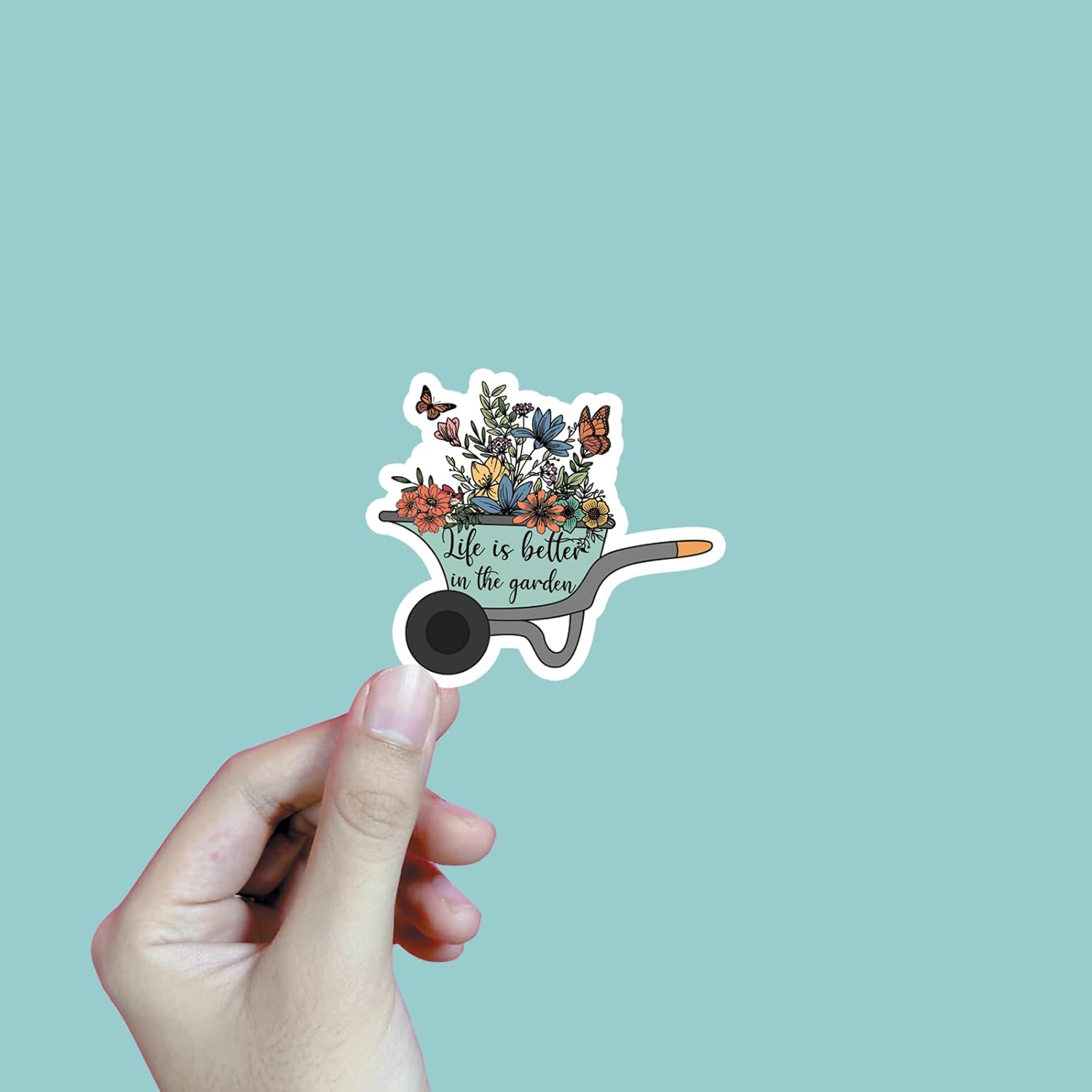 (3Pcs) Life is Better in The Garden Stickers Motivational Quotes Stickers Decal Waterproof Vinyl Stickers Adult for Laptop Kindle Car Tumbler Water Bottle Mug Phone Notebook Helmet Size 3”x2.7” - Image 2