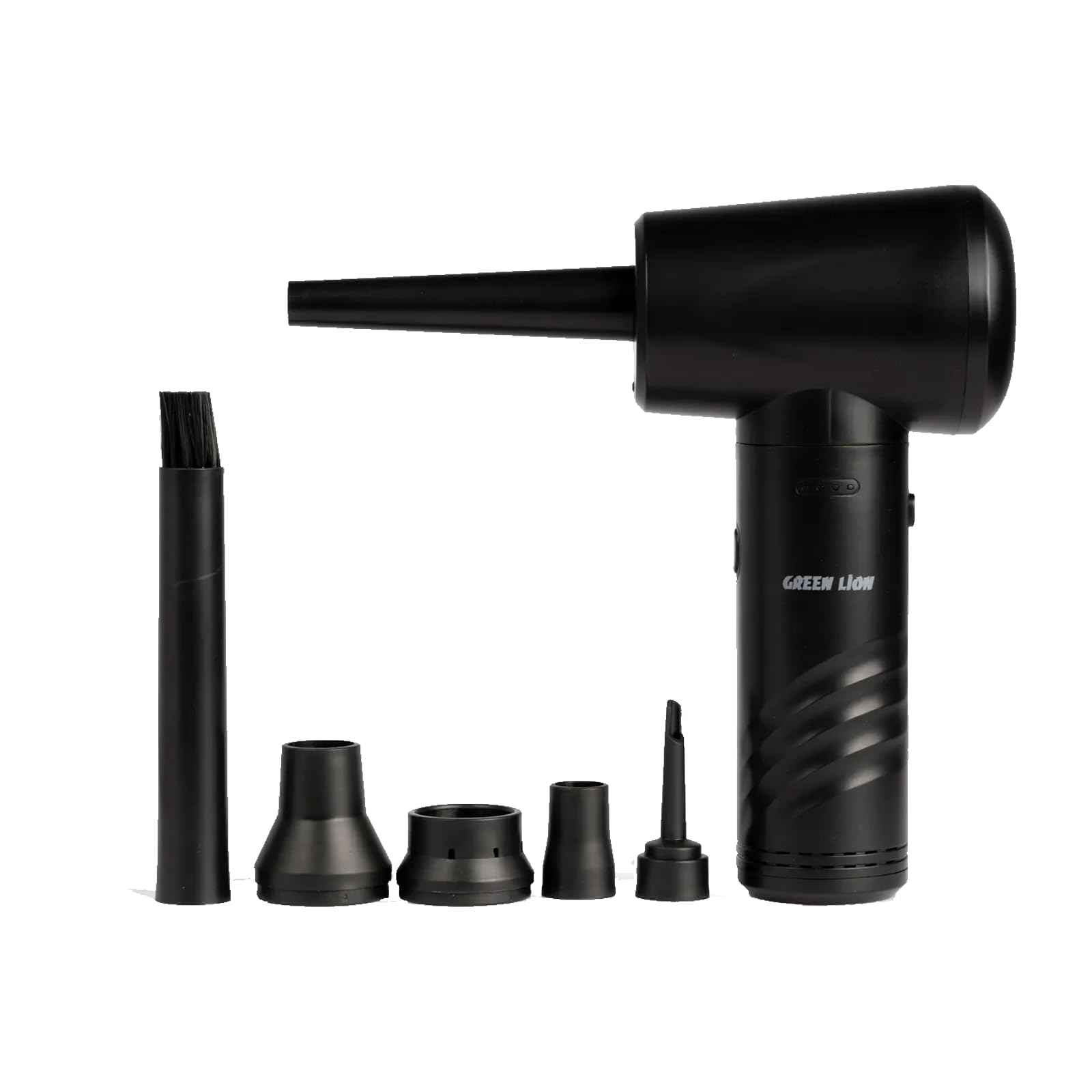 Portable Air Duster, 70W Cordless Vacuum, 3×2000mAh Batteries, 30min Working Time, 4×Included Vacuum/Blower Nozzles, Ideal Cleaner for Computer, Keyboard, House, Patio & Car - Black