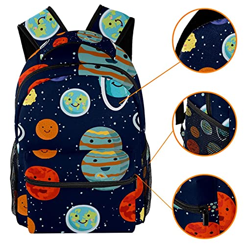 Sac à dos école primaire imprimé planète univers pour fille et garçon