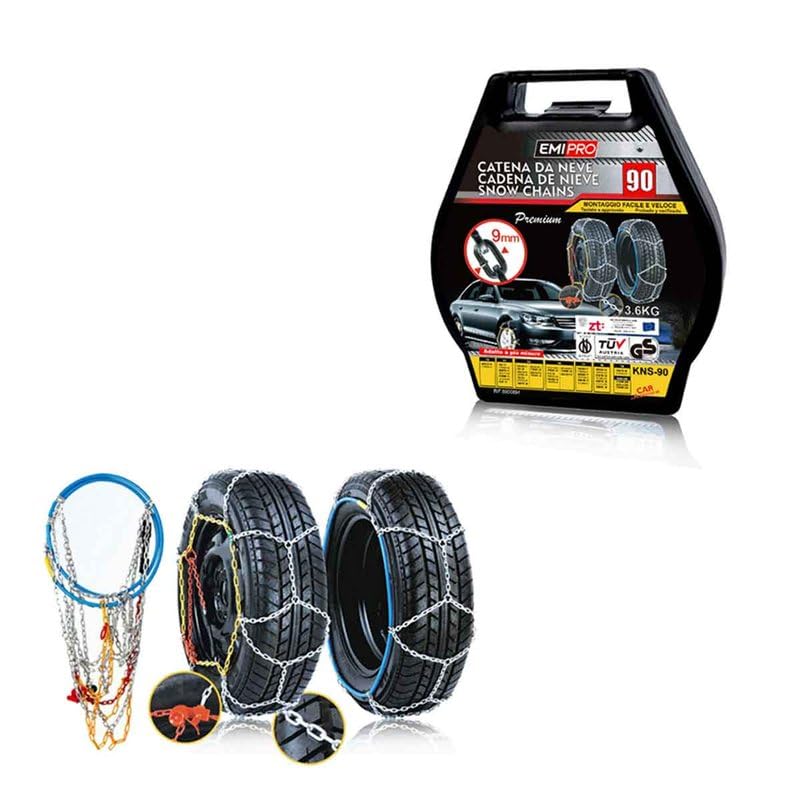 Chaînes à neige 180/80R15, 185/80R15,195/70R15,195/75R15,205/60R15,205/65R15,215/60R15,225/55R15,175/80R16, 175/7 5R16,195/65R16,205/55R16,205/60R16,215/55R16,225/50R16