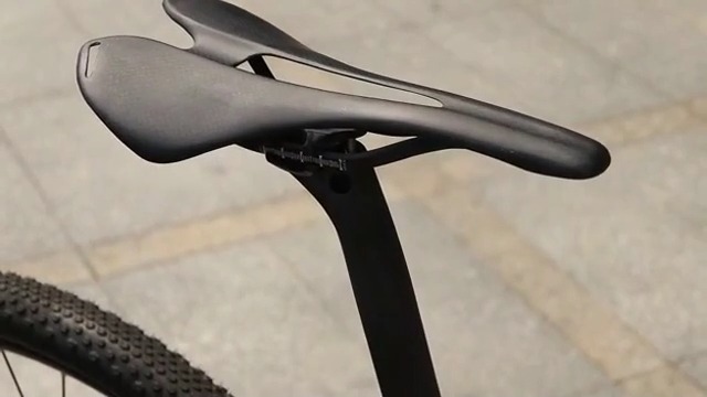 Joxvizx Selle De Vélo En Carbone 3K – Ultra Légère (105-120g) Pour VTT, Route, Pliant – 270x143mm