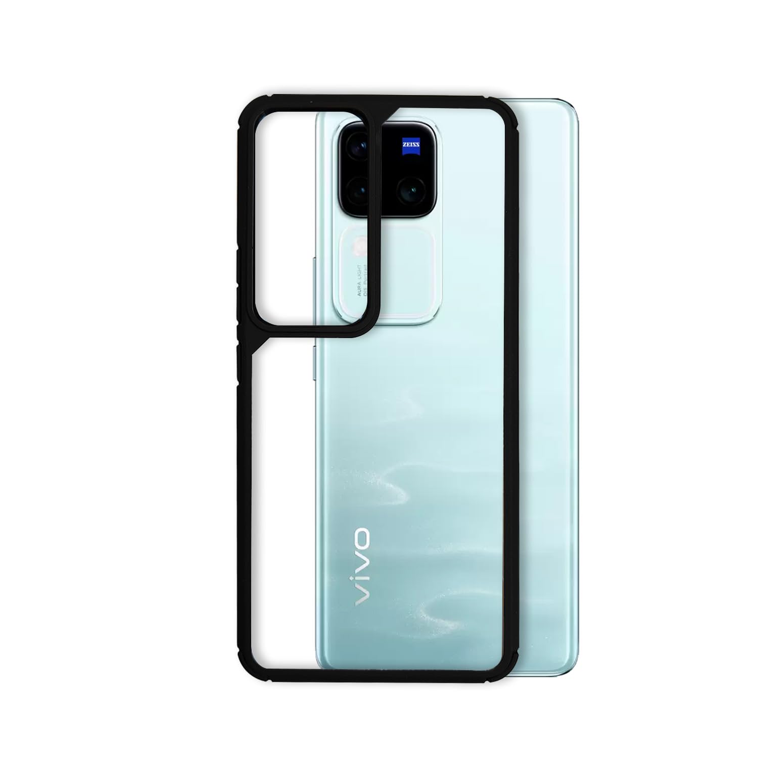 AIBEX® Crystal Clear Back Case Compatible with Vivo V30 5G / Vivo V30 Pro 5G Back Cover Case | 360 Degree Protection | Shock Proof Design | Transparent Back Cover (PC & TPU, Black Bumper) (B0CYC1265X) Amazon Price History, Amazon Price Tracker