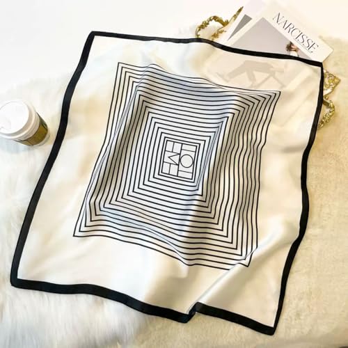 27.5 Inch Silk Feeling Scarf for Women Square Satin Head Scarf Hair Wrap Bandana4