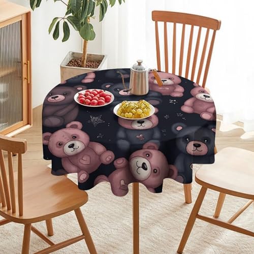 Nappe de table ronde lavable en machine et anti-tache - 6