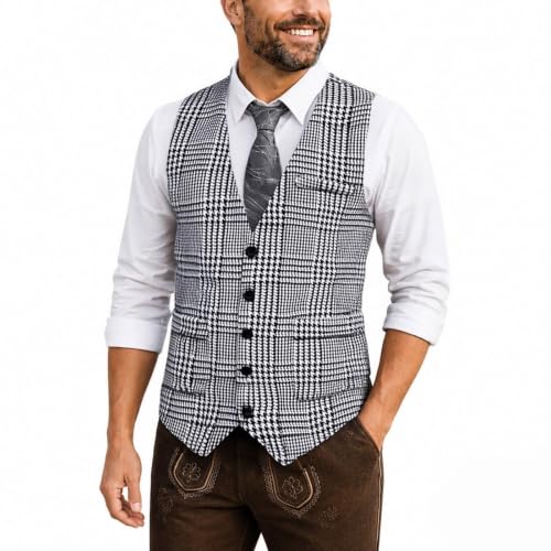 Chaleco para hombre formal con bolsillos ocultos y corte de botones