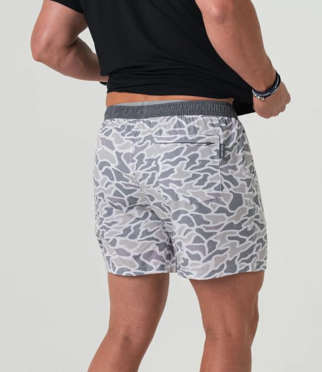 White Camo Athletic Shorts by Burlebo3