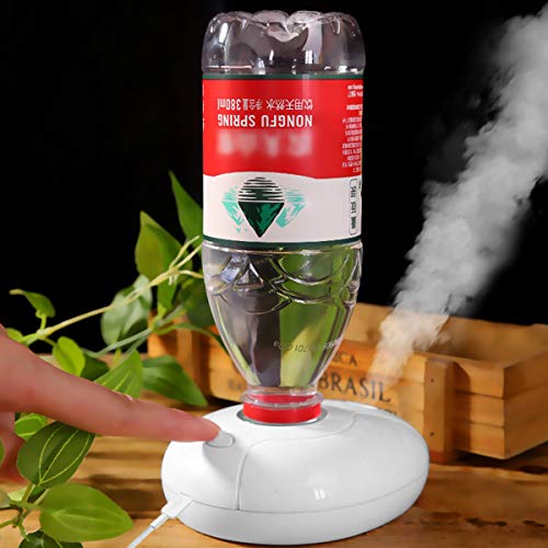JEANGO Mini humidificador portátil para Viajes, humidificador de Aire de Escritorio ultrasónico Alimentado por USB con función Luminosa, Adecuado para pequeñas Habitaciones y oficinas