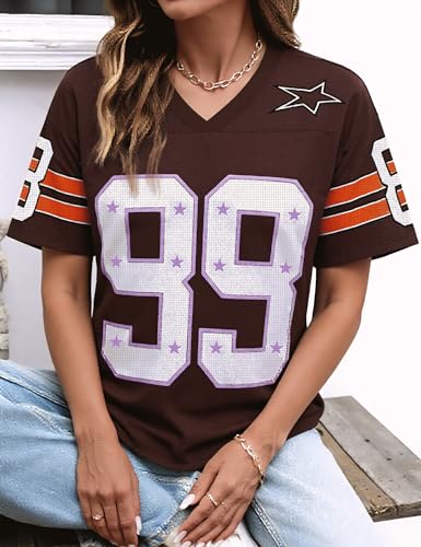 Oversized Jersey Shirts for Men Women Graphic Tees Y2k Tops V Neck Short Sleeve Summer Fall Tshirts Fashion Clothes4