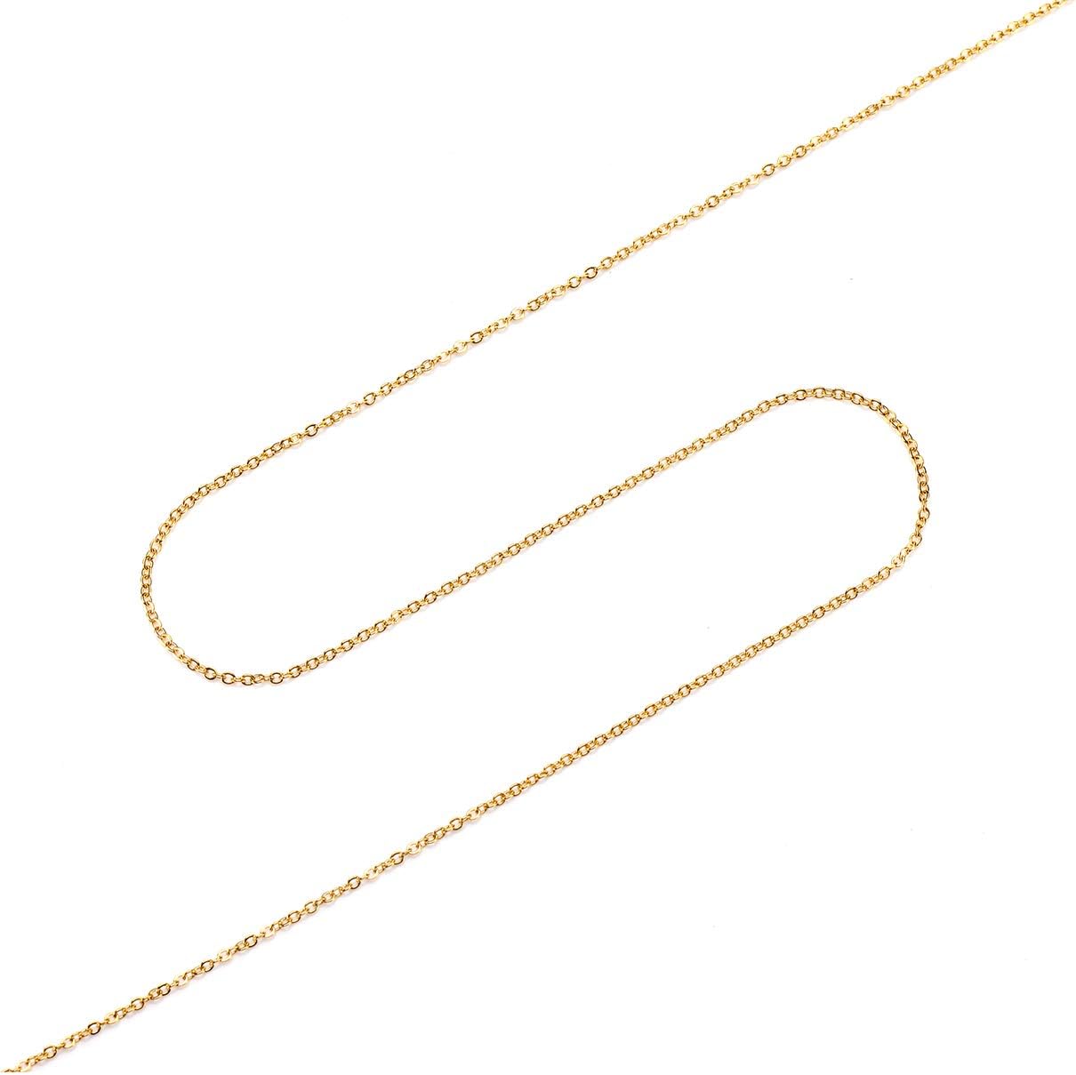 Jewelry 1.2mm Titanium Steel Black Gold Silver Cable Chain Necklaces for Women 16 to 30 in - Image 3