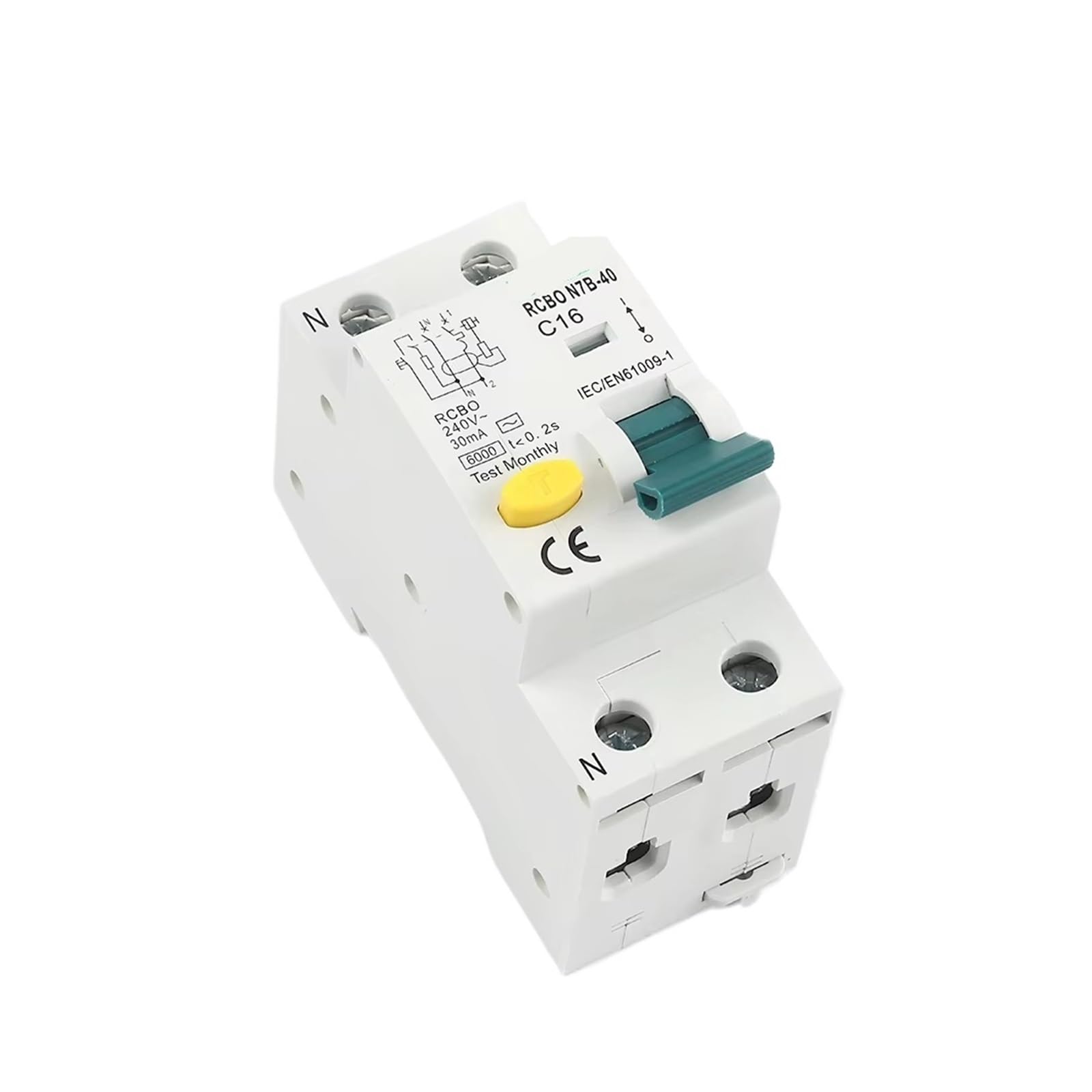 Residual Current Circuit Breaker 2P Breakers With Overcurrent Leakage Protection 1P+N 50/60Hz(63A)