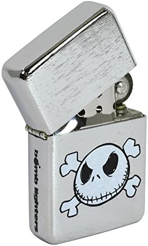 Nightmare Before Christmas Lighter. Chrome Brushed Finish