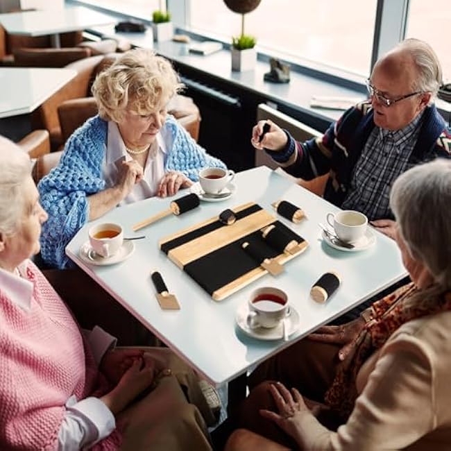 Hand Exercise Board with Hook and Loop Fasteners Hand Therapy Tool Equipment 14'' x 9'' Hook and Loop Exercise Board Solid Wood Base with Wood Tools for Improving and Finger Strength