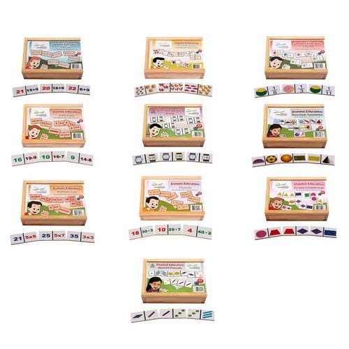 Conjunto De Dominós Matemática Caixa Com 10 Jogos - Fundamental