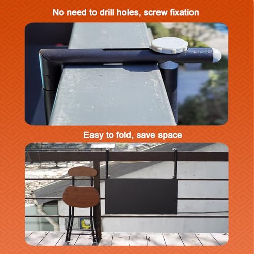 Mesa plegable para barandilla que soluciona la falta de espacio en terrazas y balcones pequeños 5
