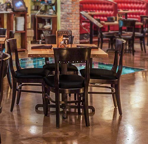 Gute Chair Seat Covers, Dining Room Chair Seat Covers With Ties, Stretch Solid Chair Covers Protectors For Dining Room Kitchen Chairs (4 Pcs, Black) #TOP1