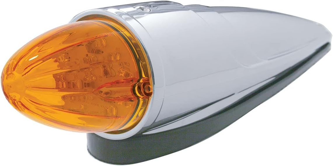 United Pacific 37307 19LED Polycarbonate Watermelon Lens Cab Light Kit, Grakon 1000 Style, Plastic Construction – Amber LED/Dark Amber Lens – ONE Unit
