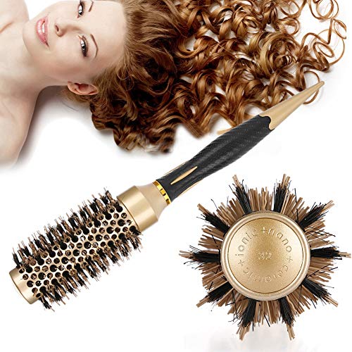 Professional Ceramic Round Hair Brush with Anion -Static Technology - Image 2
