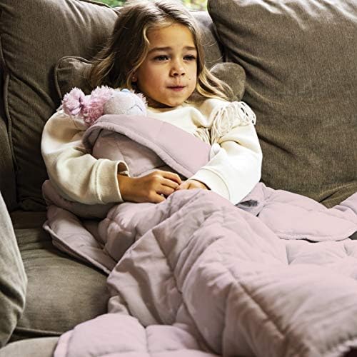 Rest Easy Navy Weighted Blanket For Children & Adults | Heavy Blanket for Sleep, Stress Relief, Anxiety Relief & Sensory Calming Blanket For Great Sleep | 100% Super Soft Cotton Material