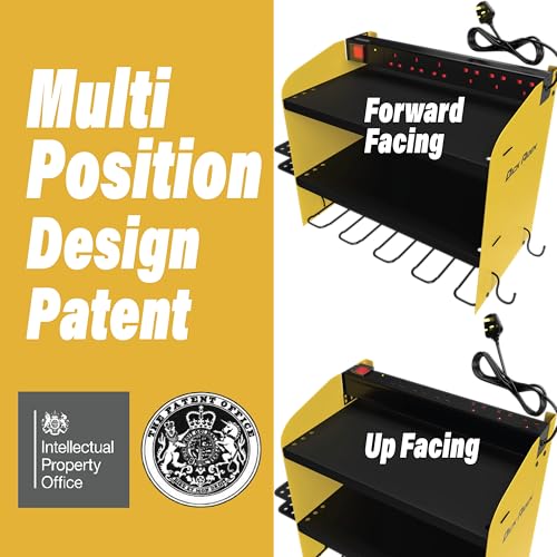 Toolganize Power Tool Organiser, Storage Rack with Power Strip Charging Station, Heavy-Duty for Workshop & Garage Tools - 4 Slot, Yellow. 5 Toolganize Power Tool Organiser, Storage Rack with Power Strip Charging Station, Heavy-Duty for Workshop & Garage Tools - 4 Slot, Yellow. - Image 5